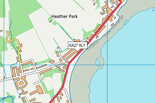 KA27 8LY map - OS VectorMap District (Ordnance Survey)