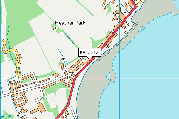 KA27 8LZ map - OS VectorMap District (Ordnance Survey) KA27 8LZ map - OS VectorMap District (Ordnance Survey)
