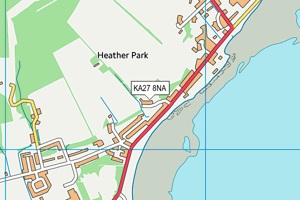 KA27 8NA map - OS VectorMap District (Ordnance Survey)