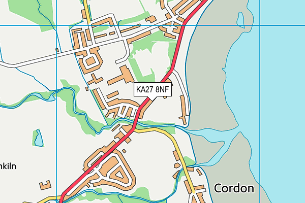 KA27 8NF map - OS VectorMap District (Ordnance Survey) KA27 8NF map - OS VectorMap District (Ordnance Survey)