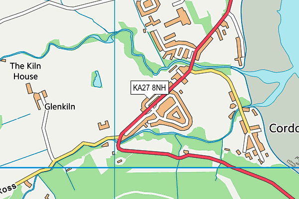 KA27 8NH map - OS VectorMap District (Ordnance Survey) KA27 8NH map - OS VectorMap District (Ordnance Survey)