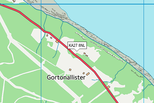 KA27 8NL map - OS VectorMap District (Ordnance Survey)
