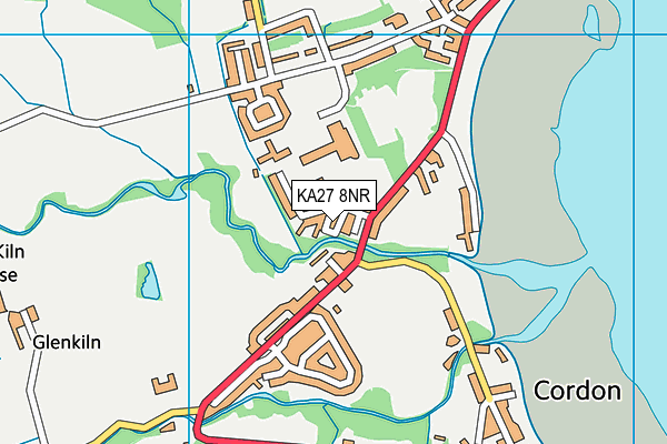 KA27 8NR map - OS VectorMap District (Ordnance Survey) KA27 8NR map - OS VectorMap District (Ordnance Survey)