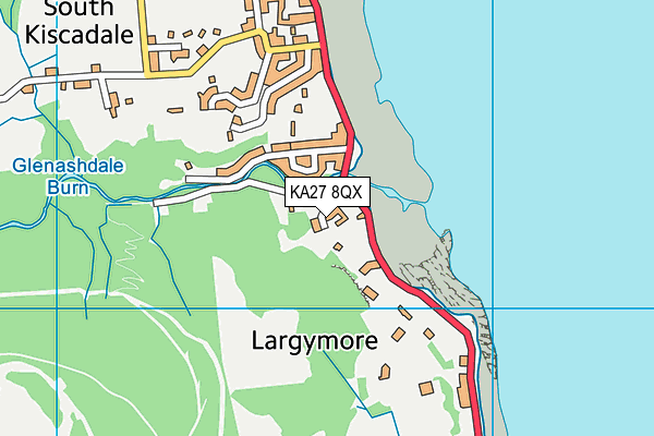 KA27 8QX map - OS VectorMap District (Ordnance Survey)