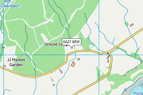 KA27 8RW map - OS VectorMap District (Ordnance Survey)