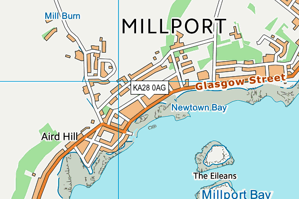 KA28 0AG map - OS VectorMap District (Ordnance Survey) KA28 0AG map - OS VectorMap District (Ordnance Survey)