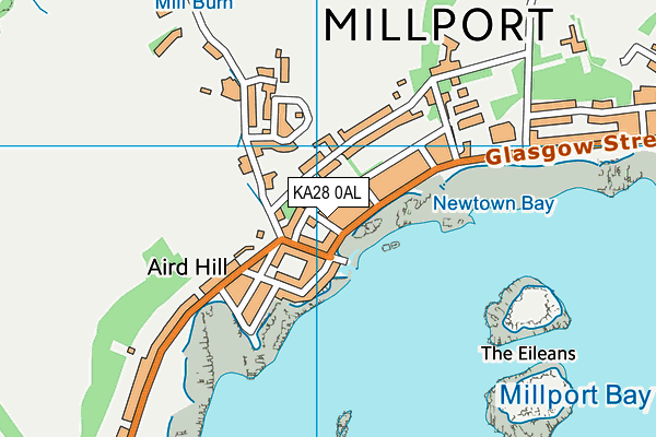 KA28 0AL map - OS VectorMap District (Ordnance Survey) KA28 0AL map - OS VectorMap District (Ordnance Survey)