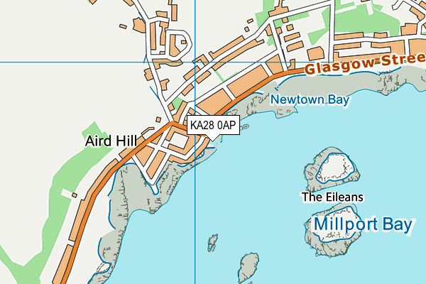 KA28 0AP map - OS VectorMap District (Ordnance Survey) KA28 0AP map - OS VectorMap District (Ordnance Survey)