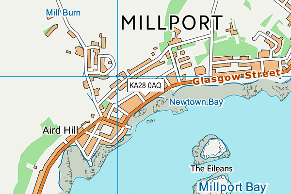KA28 0AQ map - OS VectorMap District (Ordnance Survey) KA28 0AQ map - OS VectorMap District (Ordnance Survey)