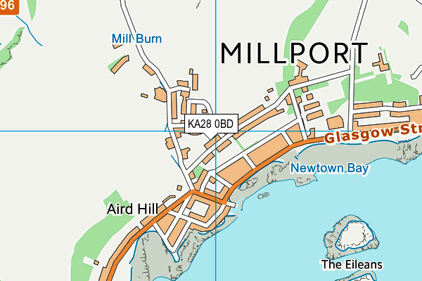 KA28 0BD map - OS VectorMap District (Ordnance Survey) KA28 0BD map - OS VectorMap District (Ordnance Survey)