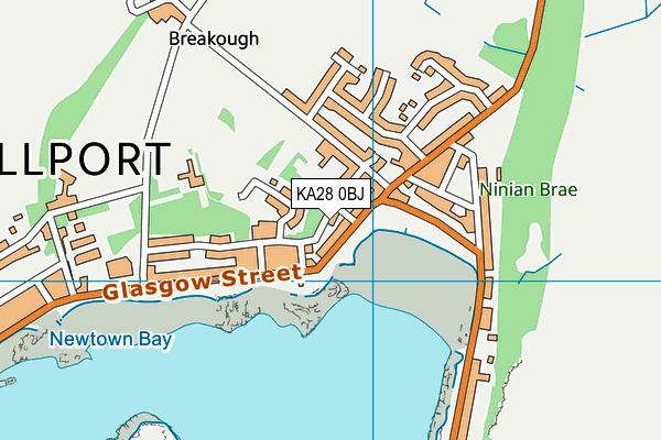 KA28 0BJ map - OS VectorMap District (Ordnance Survey) KA28 0BJ map - OS VectorMap District (Ordnance Survey)
