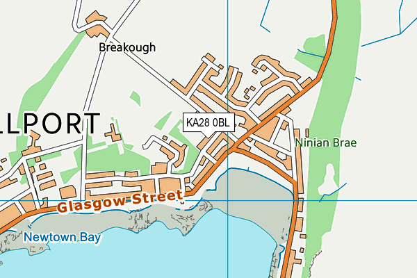 KA28 0BL map - OS VectorMap District (Ordnance Survey) KA28 0BL map - OS VectorMap District (Ordnance Survey)