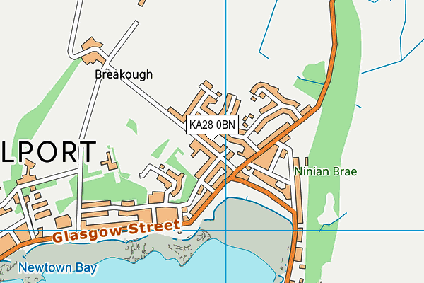 KA28 0BN map - OS VectorMap District (Ordnance Survey) KA28 0BN map - OS VectorMap District (Ordnance Survey)