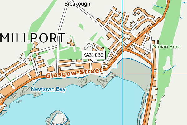 KA28 0BQ map - OS VectorMap District (Ordnance Survey) KA28 0BQ map - OS VectorMap District (Ordnance Survey)