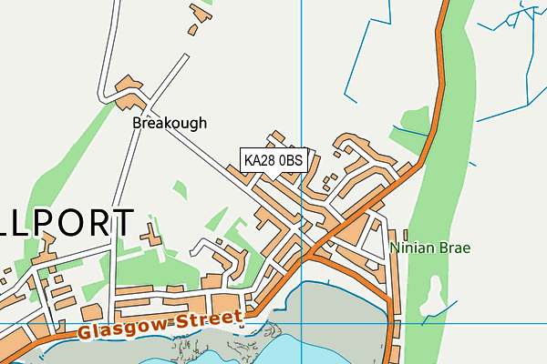 KA28 0BS map - OS VectorMap District (Ordnance Survey) KA28 0BS map - OS VectorMap District (Ordnance Survey)