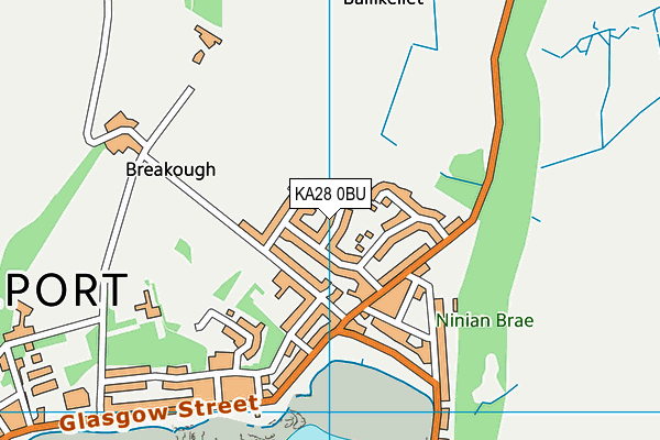 KA28 0BU map - OS VectorMap District (Ordnance Survey) KA28 0BU map - OS VectorMap District (Ordnance Survey)