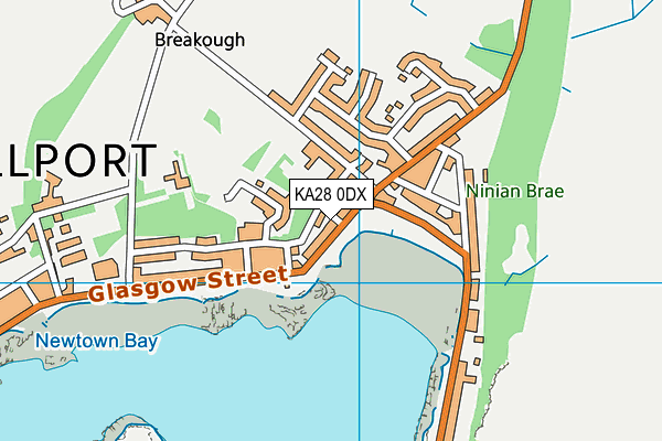 KA28 0DX map - OS VectorMap District (Ordnance Survey) KA28 0DX map - OS VectorMap District (Ordnance Survey)