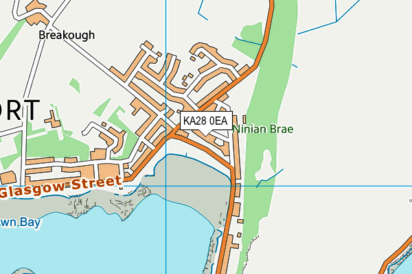 KA28 0EA map - OS VectorMap District (Ordnance Survey)