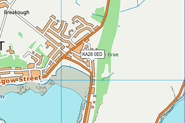 KA28 0ED map - OS VectorMap District (Ordnance Survey) KA28 0ED map - OS VectorMap District (Ordnance Survey)