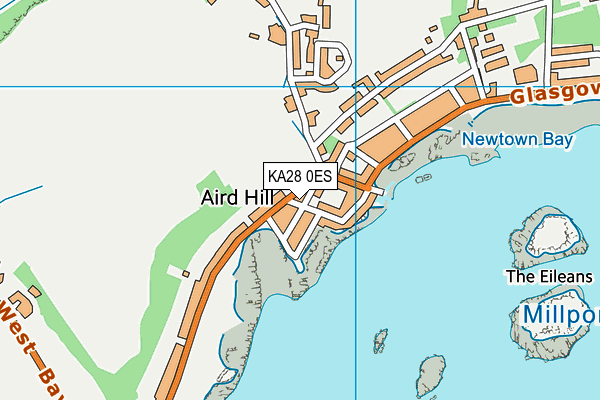 KA28 0ES map - OS VectorMap District (Ordnance Survey) KA28 0ES map - OS VectorMap District (Ordnance Survey)
