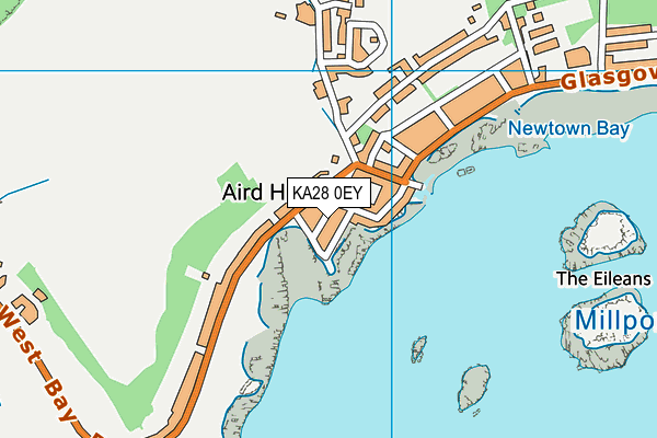 KA28 0EY map - OS VectorMap District (Ordnance Survey) KA28 0EY map - OS VectorMap District (Ordnance Survey)