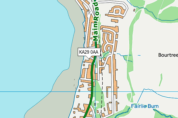 KA29 0AA map - OS VectorMap District (Ordnance Survey) KA29 0AA map - OS VectorMap District (Ordnance Survey)