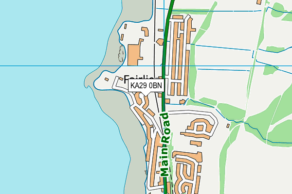 KA29 0BN map - OS VectorMap District (Ordnance Survey) KA29 0BN map - OS VectorMap District (Ordnance Survey)