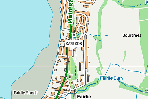 KA29 0DB map - OS VectorMap District (Ordnance Survey)
