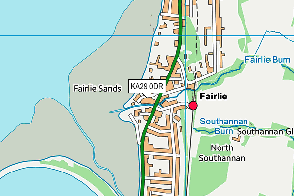 KA29 0DR map - OS VectorMap District (Ordnance Survey)