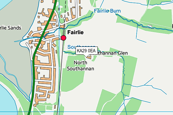 KA29 0EA map - OS VectorMap District (Ordnance Survey) KA29 0EA map - OS VectorMap District (Ordnance Survey)