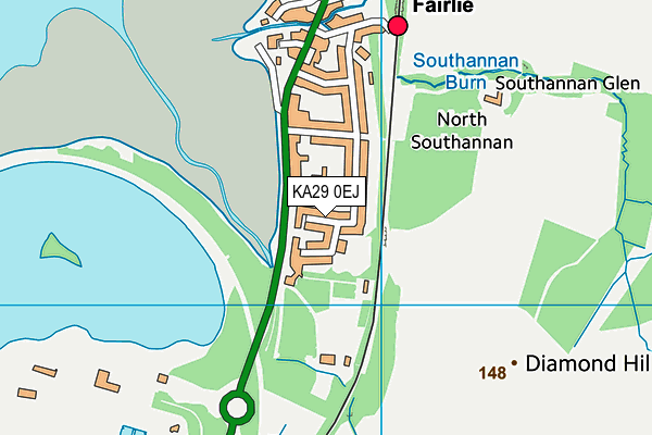 KA29 0EJ map - OS VectorMap District (Ordnance Survey) KA29 0EJ map - OS VectorMap District (Ordnance Survey)