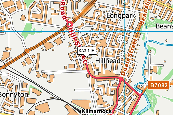 KA3 1JE map - OS VectorMap District (Ordnance Survey) KA3 1JE map - OS VectorMap District (Ordnance Survey)