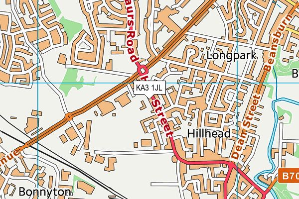 KA3 1JL map - OS VectorMap District (Ordnance Survey) KA3 1JL map - OS VectorMap District (Ordnance Survey)