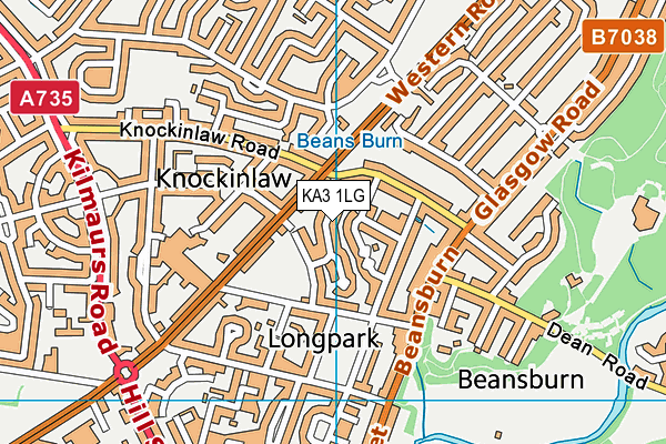 KA3 1LG map - OS VectorMap District (Ordnance Survey) KA3 1LG map - OS VectorMap District (Ordnance Survey)