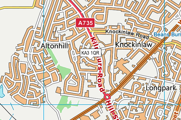 KA3 1QR map - OS VectorMap District (Ordnance Survey) KA3 1QR map - OS VectorMap District (Ordnance Survey)