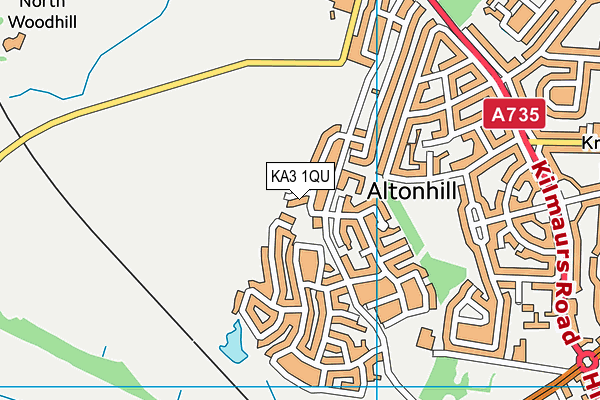 KA3 1QU map - OS VectorMap District (Ordnance Survey) KA3 1QU map - OS VectorMap District (Ordnance Survey)