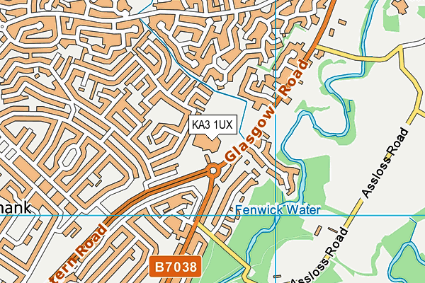 KA3 1UX map - OS VectorMap District (Ordnance Survey) KA3 1UX map - OS VectorMap District (Ordnance Survey)