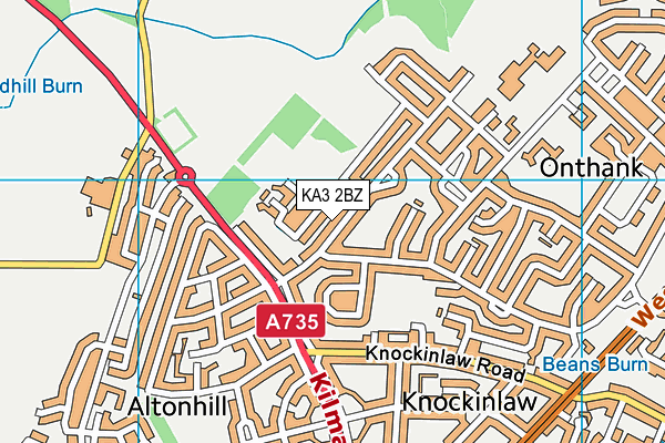 KA3 2BZ map - OS VectorMap District (Ordnance Survey) KA3 2BZ map - OS VectorMap District (Ordnance Survey)