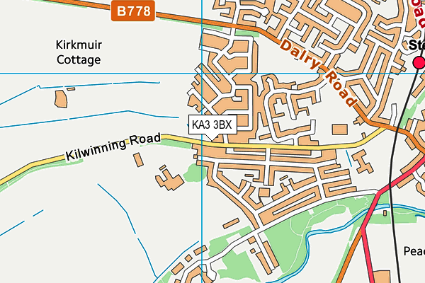 KA3 3BX map - OS VectorMap District (Ordnance Survey) KA3 3BX map - OS VectorMap District (Ordnance Survey)