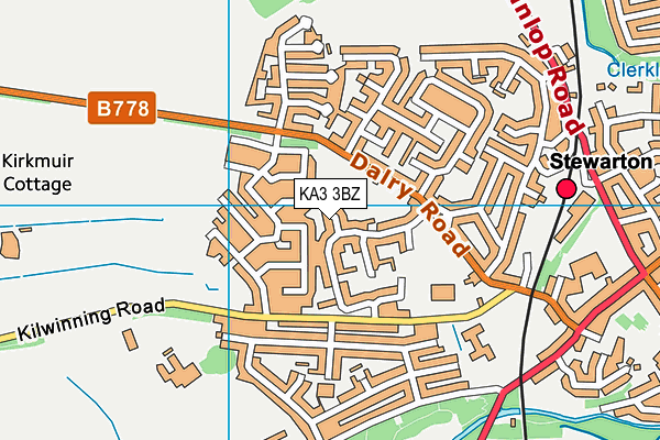 KA3 3BZ map - OS VectorMap District (Ordnance Survey) KA3 3BZ map - OS VectorMap District (Ordnance Survey)