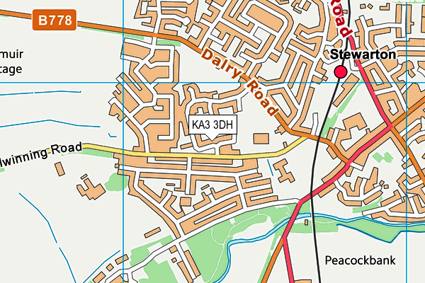 KA3 3DH map - OS VectorMap District (Ordnance Survey) KA3 3DH map - OS VectorMap District (Ordnance Survey)