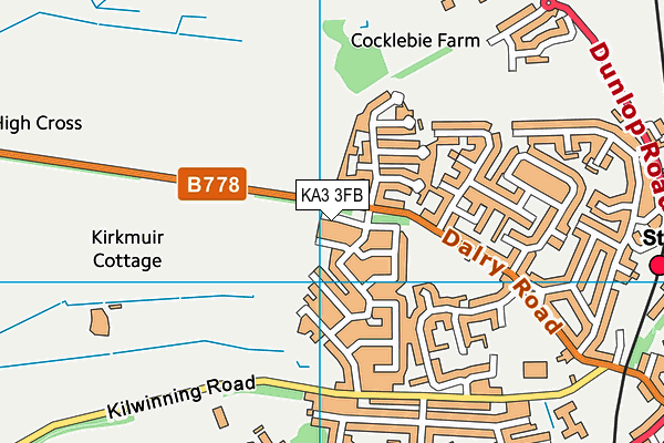 KA3 3FB map - OS VectorMap District (Ordnance Survey) KA3 3FB map - OS VectorMap District (Ordnance Survey)