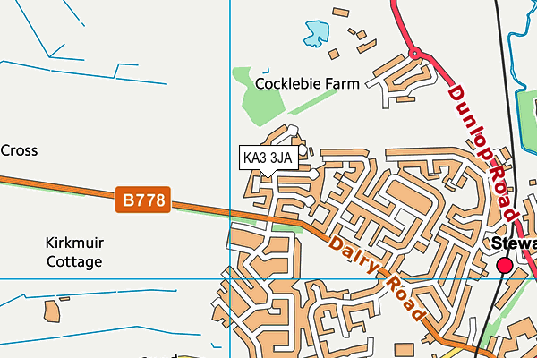 KA3 3JA map - OS VectorMap District (Ordnance Survey) KA3 3JA map - OS VectorMap District (Ordnance Survey)