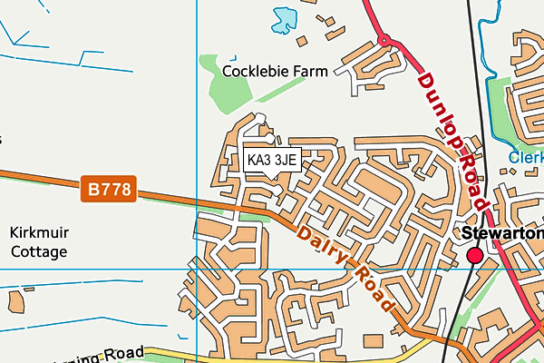KA3 3JE map - OS VectorMap District (Ordnance Survey) KA3 3JE map - OS VectorMap District (Ordnance Survey)