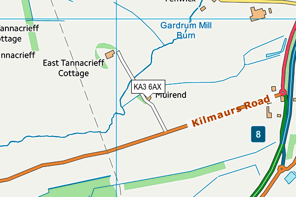 KA3 6AX map - OS VectorMap District (Ordnance Survey) KA3 6AX map - OS VectorMap District (Ordnance Survey)