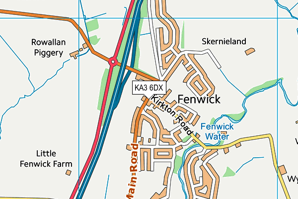 KA3 6DX map - OS VectorMap District (Ordnance Survey) KA3 6DX map - OS VectorMap District (Ordnance Survey)