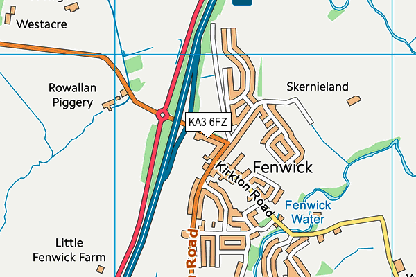 KA3 6FZ map - OS VectorMap District (Ordnance Survey) KA3 6FZ map - OS VectorMap District (Ordnance Survey)