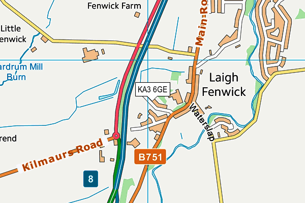 KA3 6GE map - OS VectorMap District (Ordnance Survey)