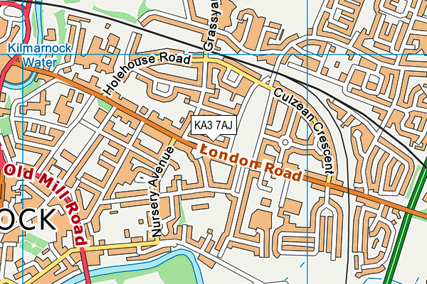 KA3 7AJ map - OS VectorMap District (Ordnance Survey) KA3 7AJ map - OS VectorMap District (Ordnance Survey)