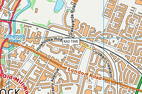 KA3 7AW map - OS VectorMap District (Ordnance Survey) KA3 7AW map - OS VectorMap District (Ordnance Survey)